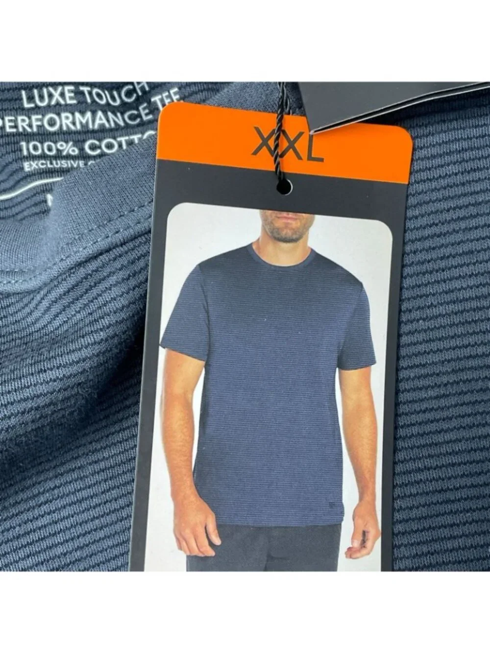 NWT Banana Republic Men's XXL Luxe Touch Performance Tee Gray Striped  i2119